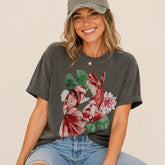 Koi Fish and Lotus Botanical Graphic Tee
