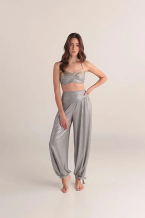 Soma Silver Asymmetric Ankle Pant