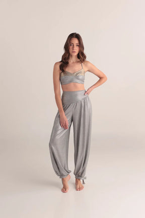 Soma Silver Asymmetric Ankle Pant