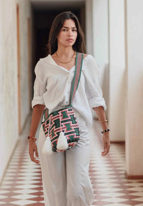 Green Jalia Wayuu Bag