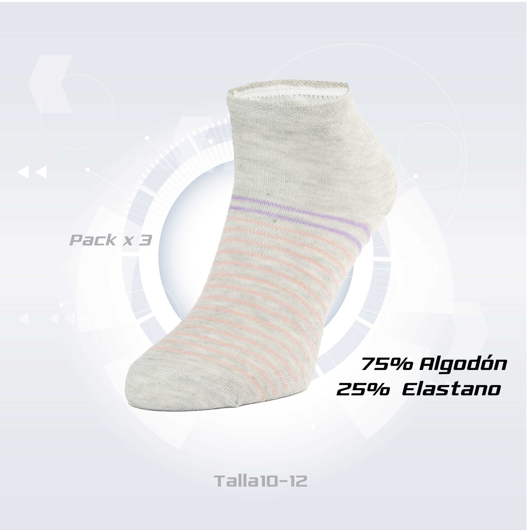 PACK DE 3 MEDIA ZAPATILLA