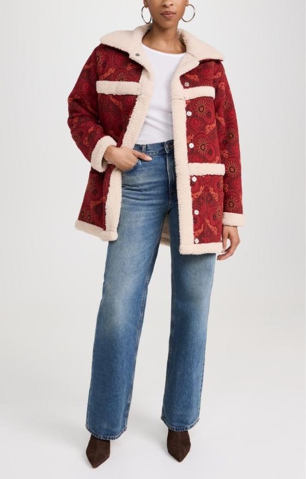 Maputo  Shearling Printed Coat