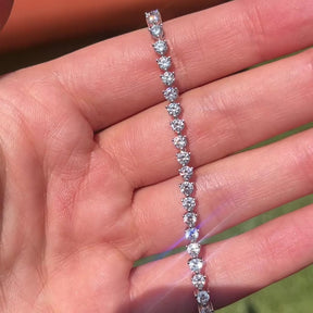 THE “KATE” 3 PRONG 3MM TENNIS BRACELET