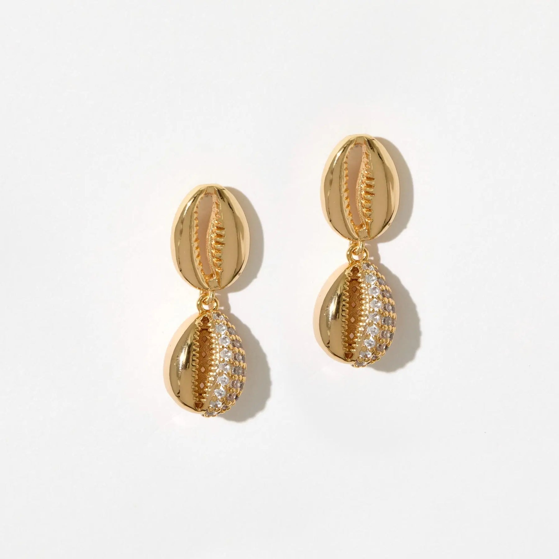 Pave Shell Earrings