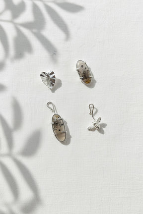Narmade River Oval Interchangeable Earrings