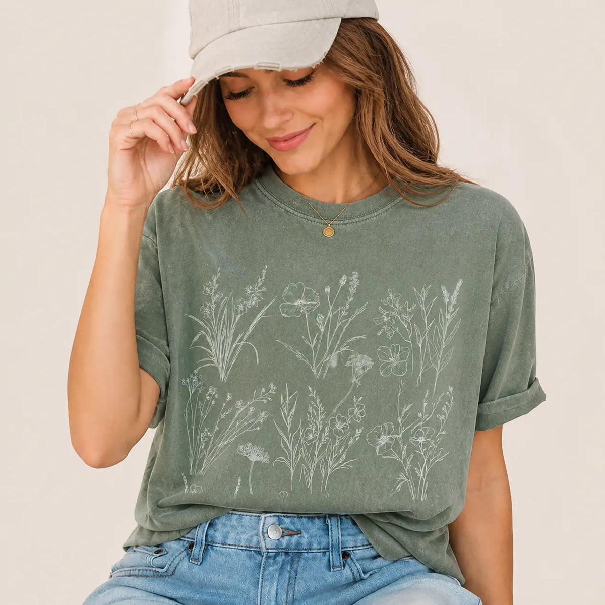 Vintage Wildflower Botanical Graphic Tee