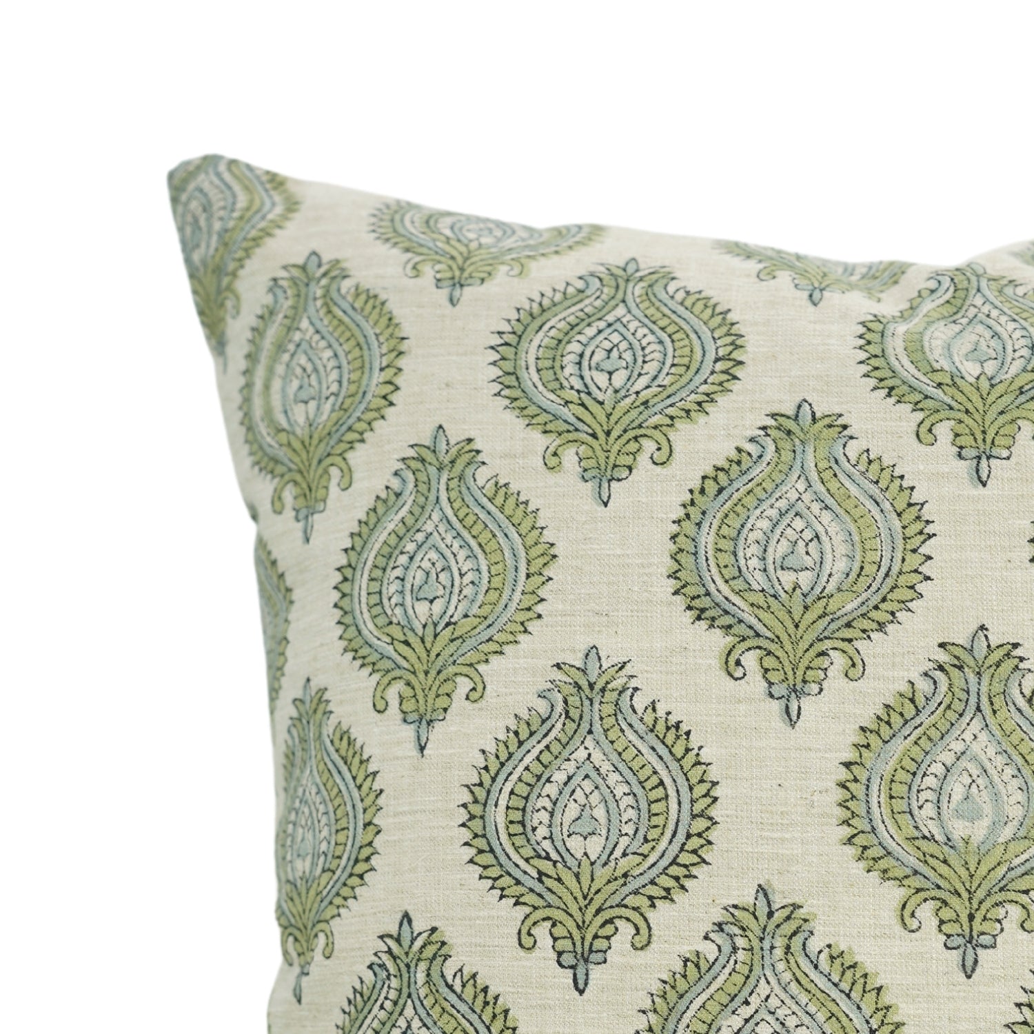 Handcrafted Boho Block Print Cotton Throw Pillow Cover – Farmhouse Decor | Uday