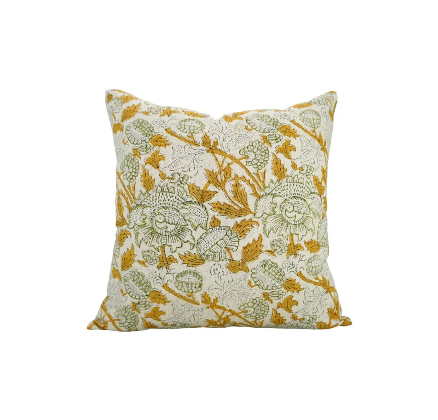 Unique Hand Block Print Viscose Linen Pillow Cover- Aakash