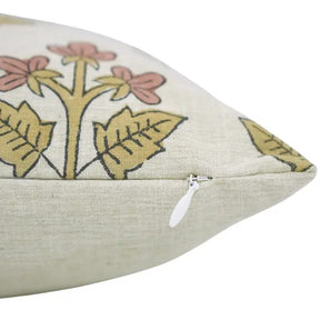 Handcrafted Block Print Linen Blend Pillow Cover - Chahat