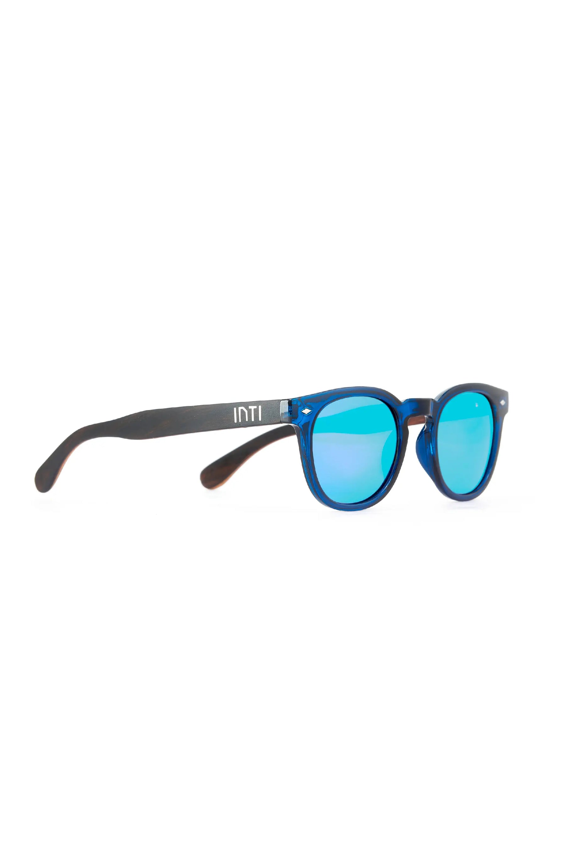 Deep Blue wooden Sungalsses - INTI