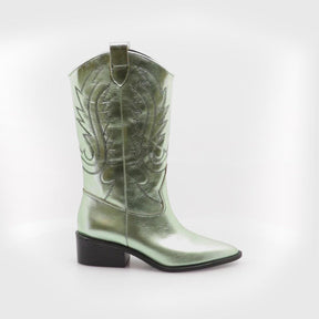 Shimmering Green Texan Boots Mest