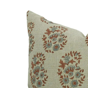 Floral Meadow Hand Block Pillow case Thick Linen - Anarkali