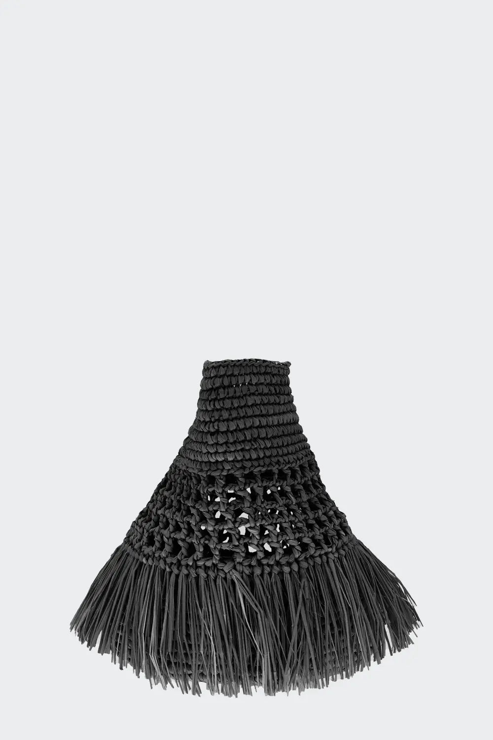 Paola Toquilla Straw Clutch Black