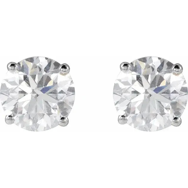 2 CT Lab-Grown Diamond Stud Earrings in 14K Gold