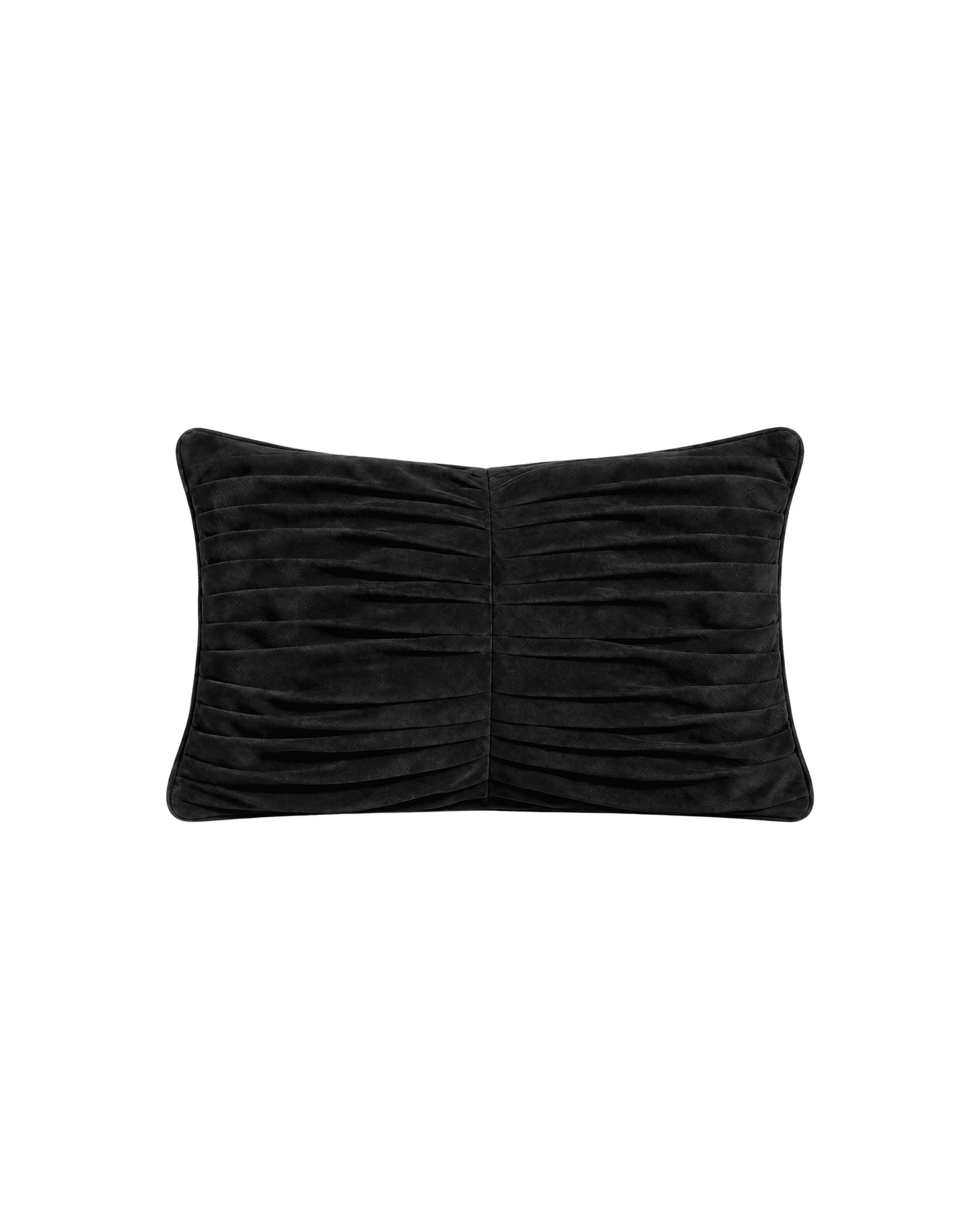 Pleated Cotton Suede Pillow