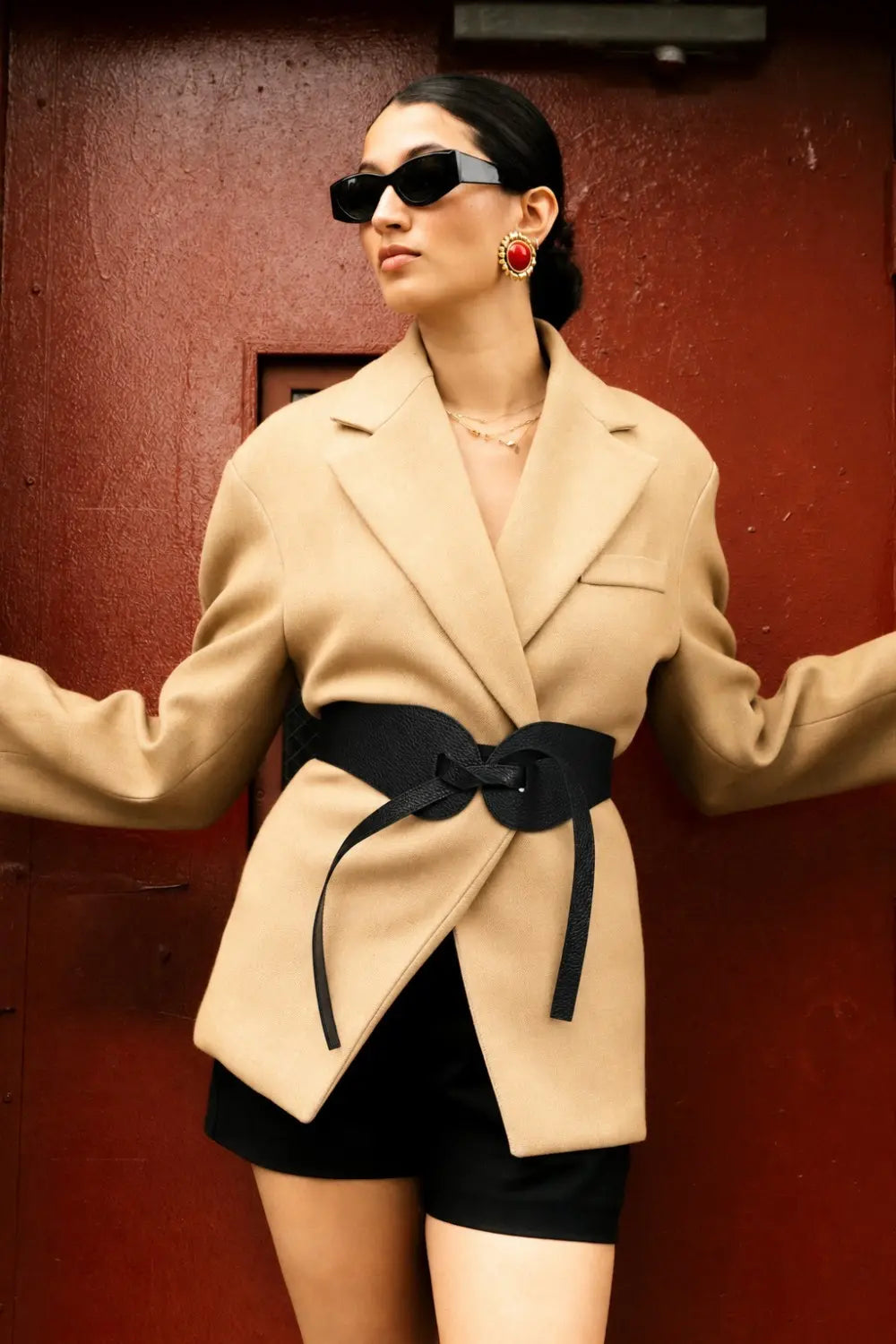 Esquel Wide Leather Belt
