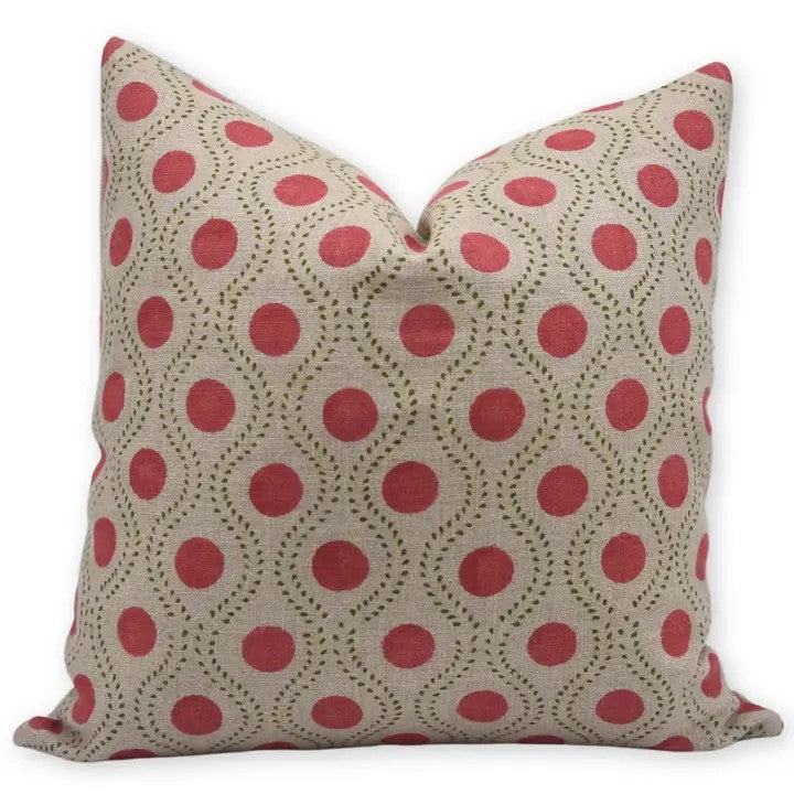 Floral Block Print Thick Linen Cushion Cover - Raaj Bhog