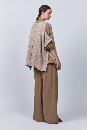 Baylee Poncho | Rose Melange