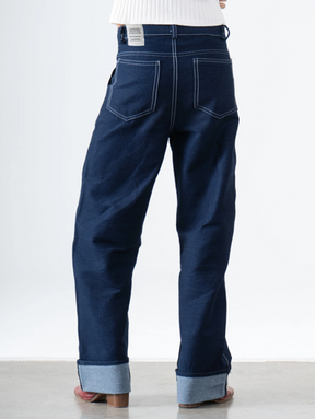 Cuffed Denim Pants