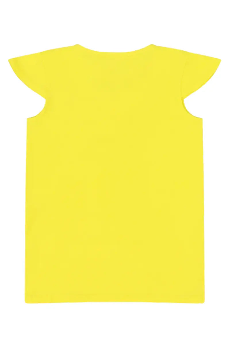 Mixed Up Clothing Girls Burda Tunic & Short Set - Blazing Yellow/Animal Arabesque
