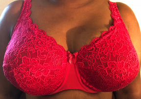 Elila Stretch Lace Full Coverage Underwire Red
