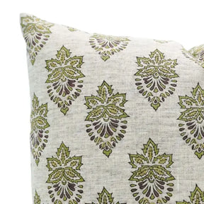 Bohemian Block Printed Desgin Viscose Linen Cushion Cover - Samraat