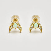 The Deveraux Crescent Studs