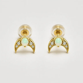 The Deveraux Crescent Studs