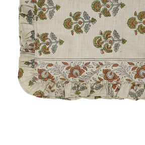 Decorative Block Print Cotton Frill Napkins Set of 4 – Traffic Light Border