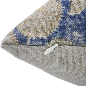 Decorative Print Thick Linen Cushion Cover - Sudarshan Jaal
