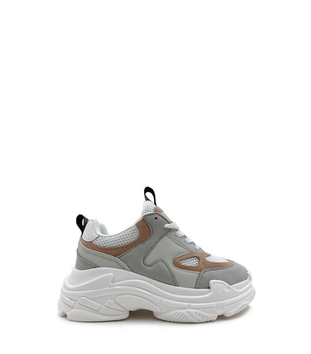 Eco-Friendly White Mesh Sneakers with Sporty Sole Relac