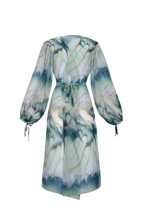 KIMONO Dress Print Sage