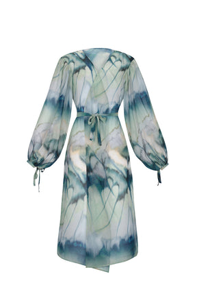 KIMONO Dress Print Sage