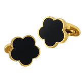 Noir Mother of Pearl Clover Cufflinks