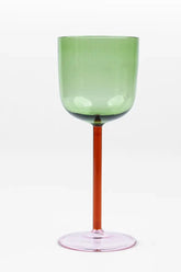 Color Pop Wine Glass - Green (set Of 2), 7.5 X 2.8 Inches