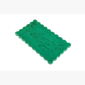 Scallop Rectangular Resin Cheese Board – Green , 14 Inches