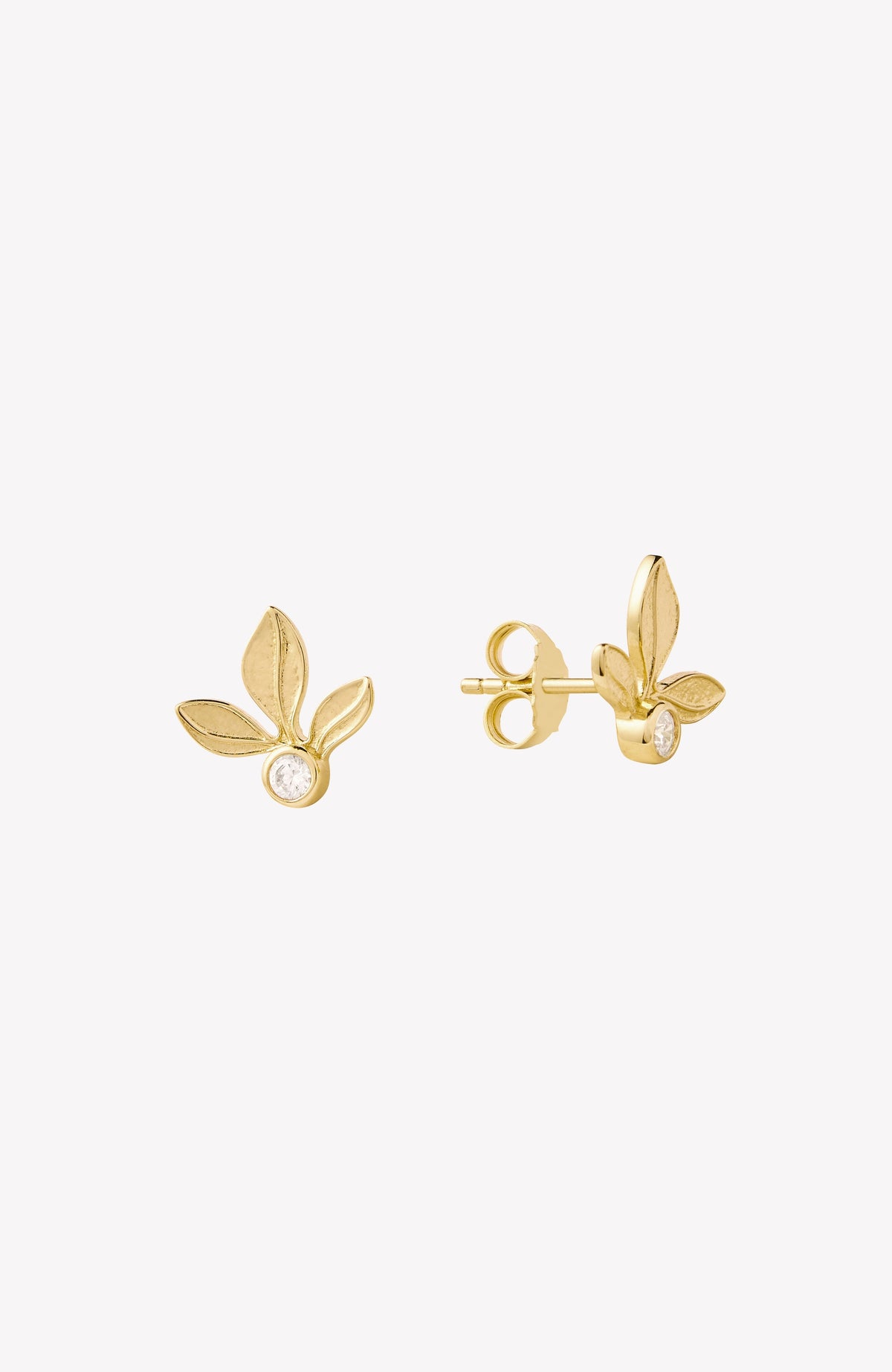 Olive Leaf Stud Earring