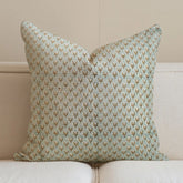 Artfully Hand Block Printed Viscose Linen Pillow Cover- Mogra