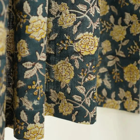 Indian Block Print Pure Linen Curtain - Rameshwaram