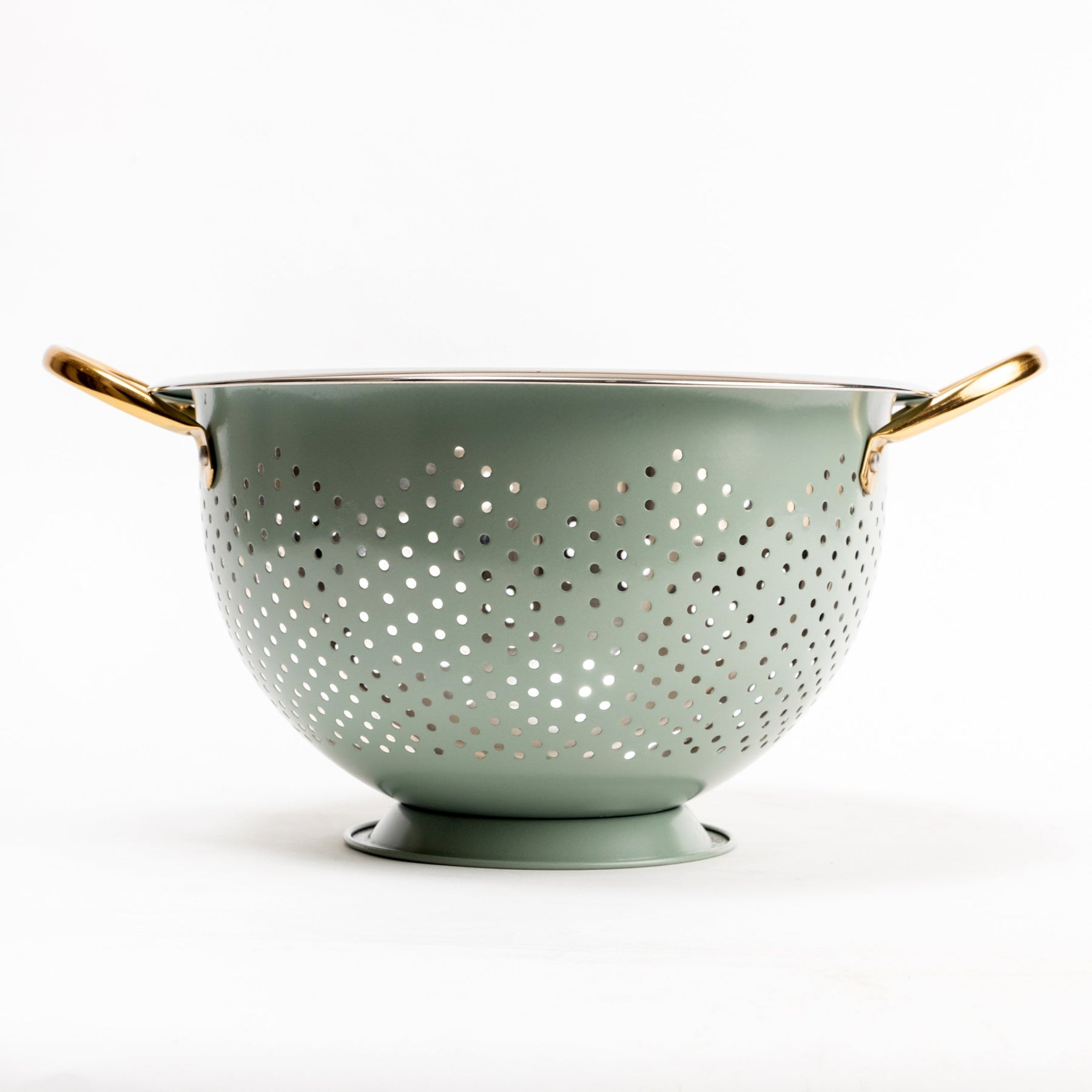 Colum Steel Colander, Green-  13.25 x 10.75 x 6 Inches