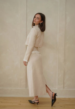 Lily Tweed Midi Skirt