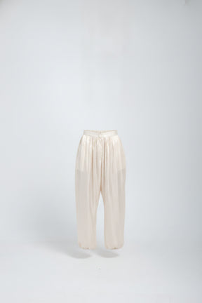 Suna Noir Satin Harem Trousers