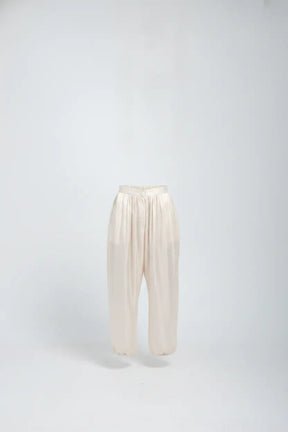 Suna Noir Satin Harem Trousers