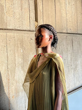 ZERA PLEATED DRESS- OLIVE CALA