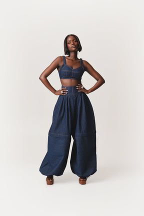Denim Pinstripe SHANI Pants