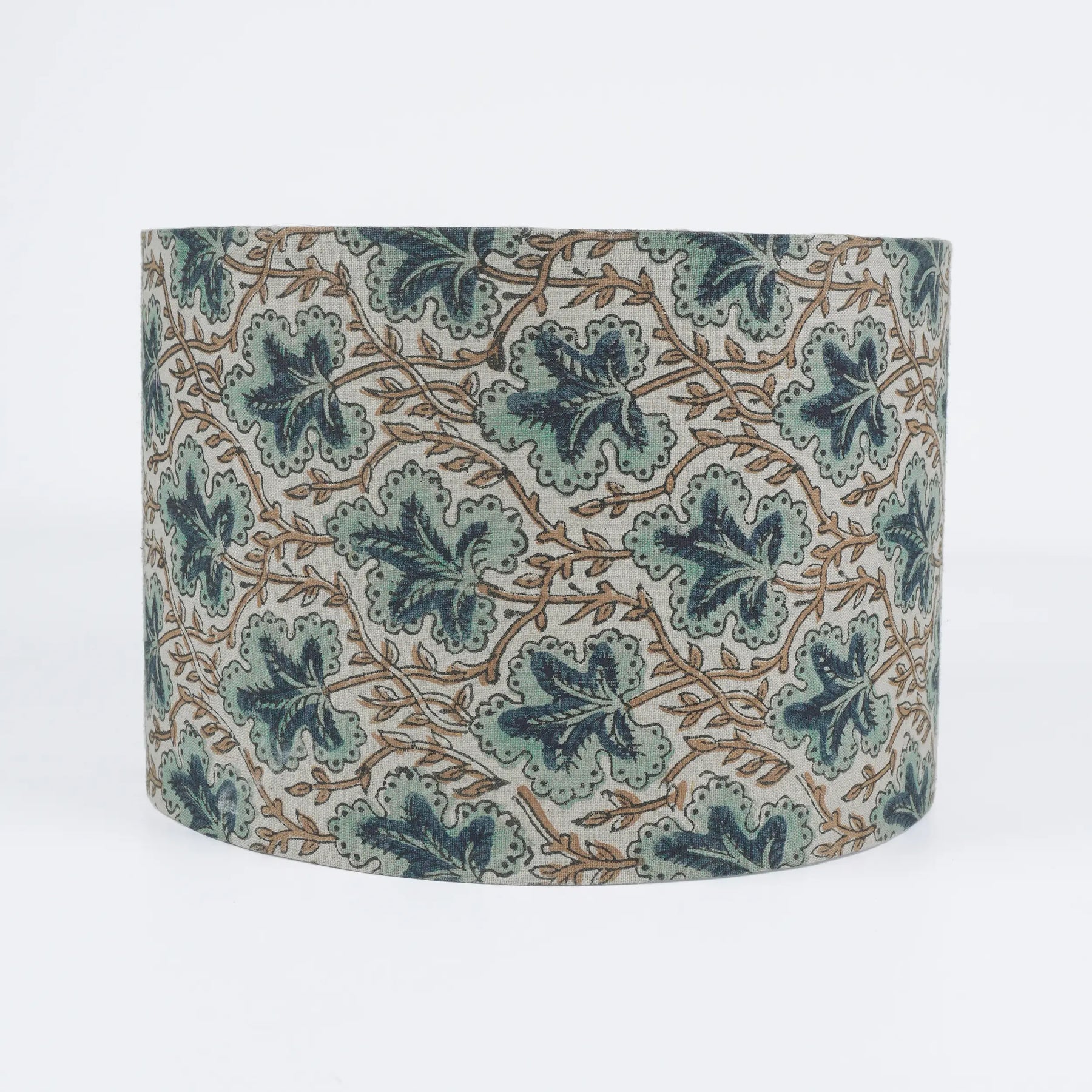 Artisan Pure Linen Block Printed Fabric Lampshade – Pushp Samitha