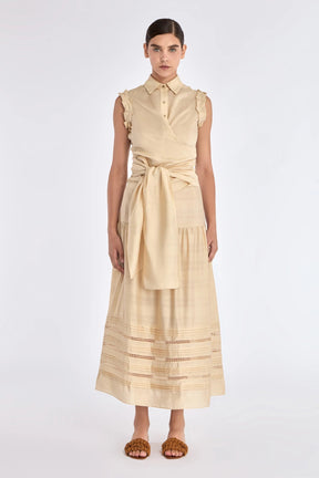 Harlow Wrap Blouse | Vanilla