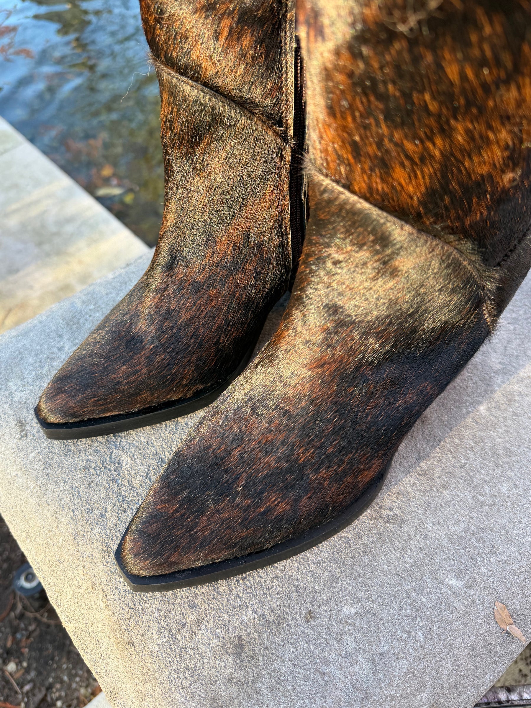 Olsson Texan Boot in Calf Hair (Wide Calf)