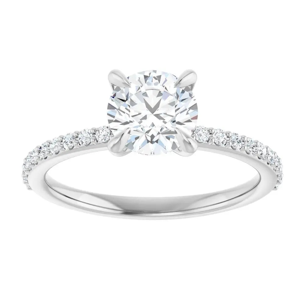 1 1/5 CT Lab-Grown Diamond Engagement Ring in 14K Gold