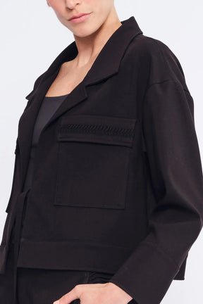 Parker Tie-Front Jacket | Black